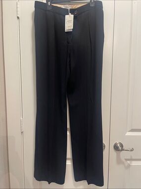 Mango Black Straight Dress Pants